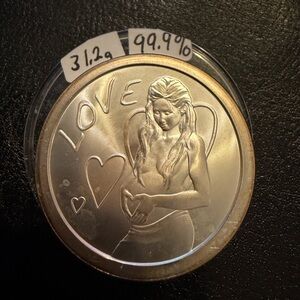 1 oz 99.9 silver Love Token 2013
